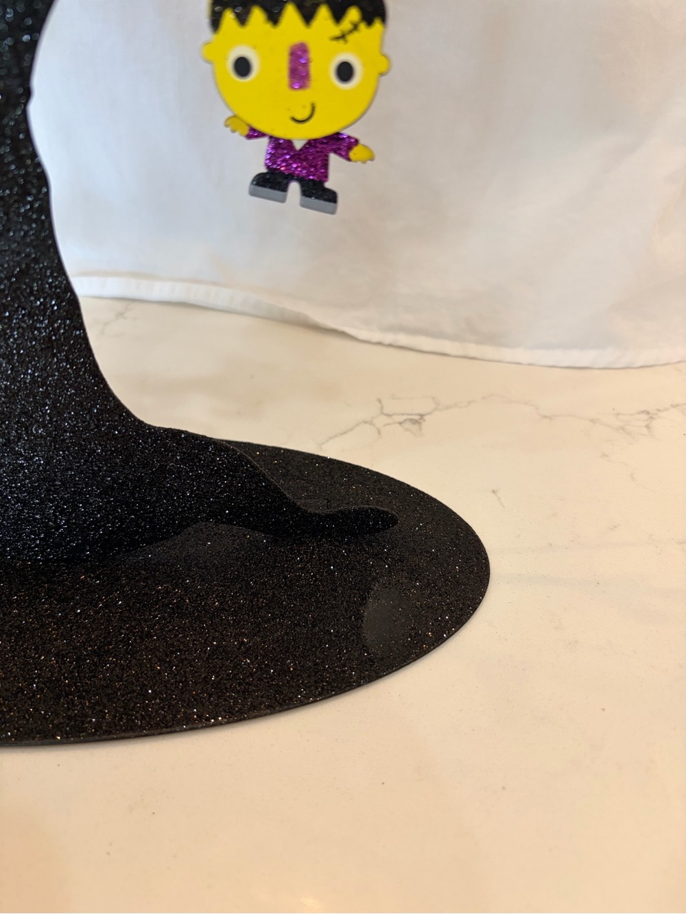 Hallmark Black Glitter Halloween Tree with Four Ornaments - Picture 3 of 5